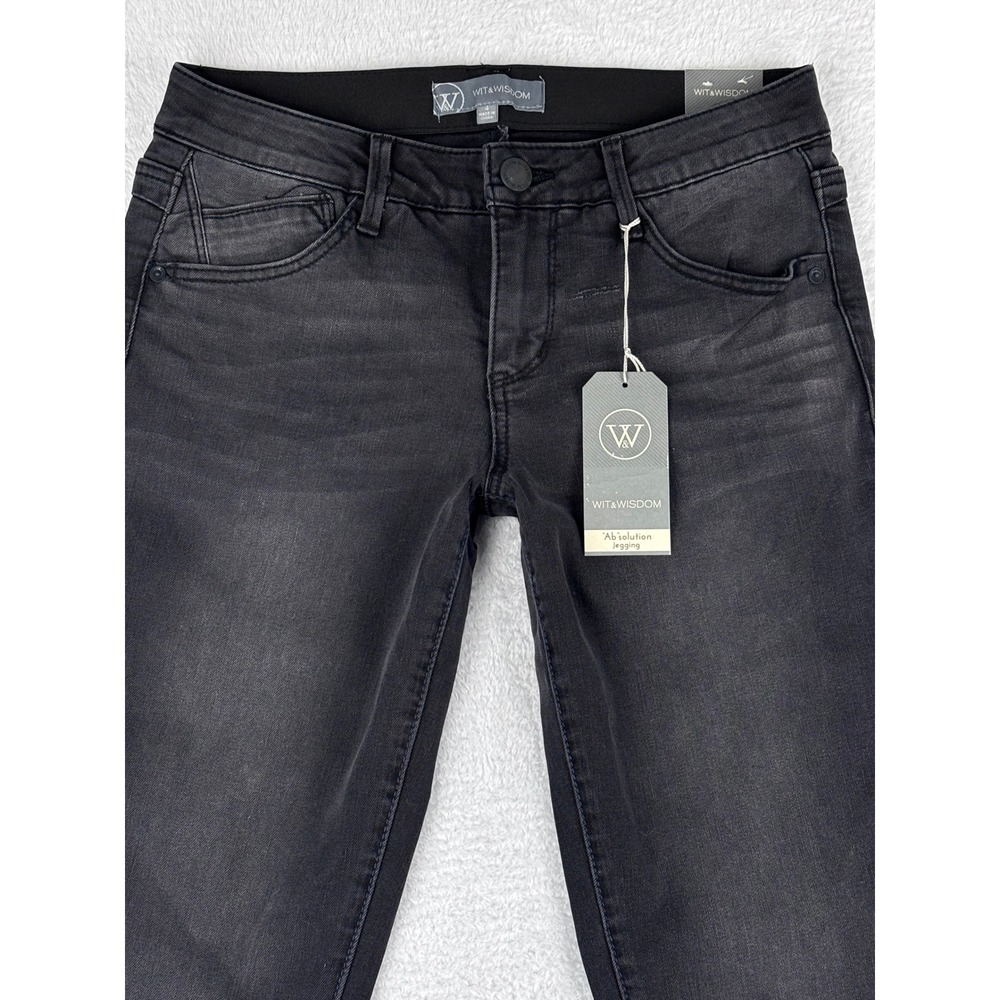 Wit &‎ Wisdom Ab'solution Jeans Slimming Panels Black Wash Size 4 NWT - Picture 2 of 14